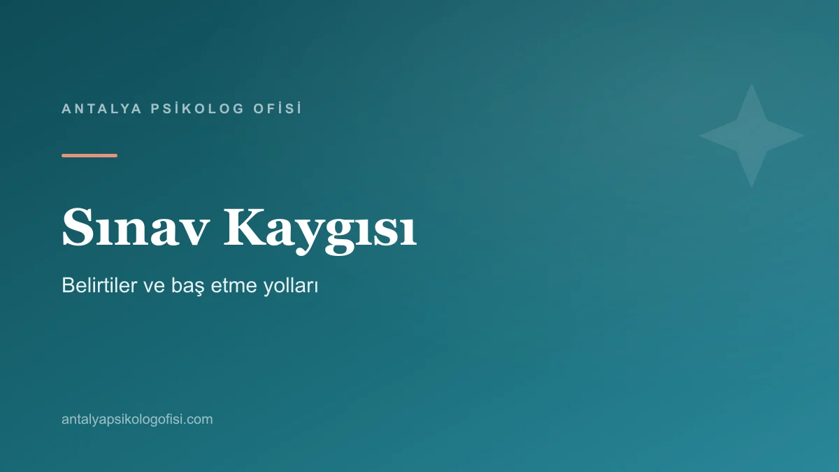 Sınav kaygısı yaşayan öğrenci